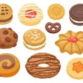 Gateaux biscuits vue dessus sucre petit dejeuner fait maison cuire aliments biscuit boulangerie biscuit patisserie illustration 109709 686